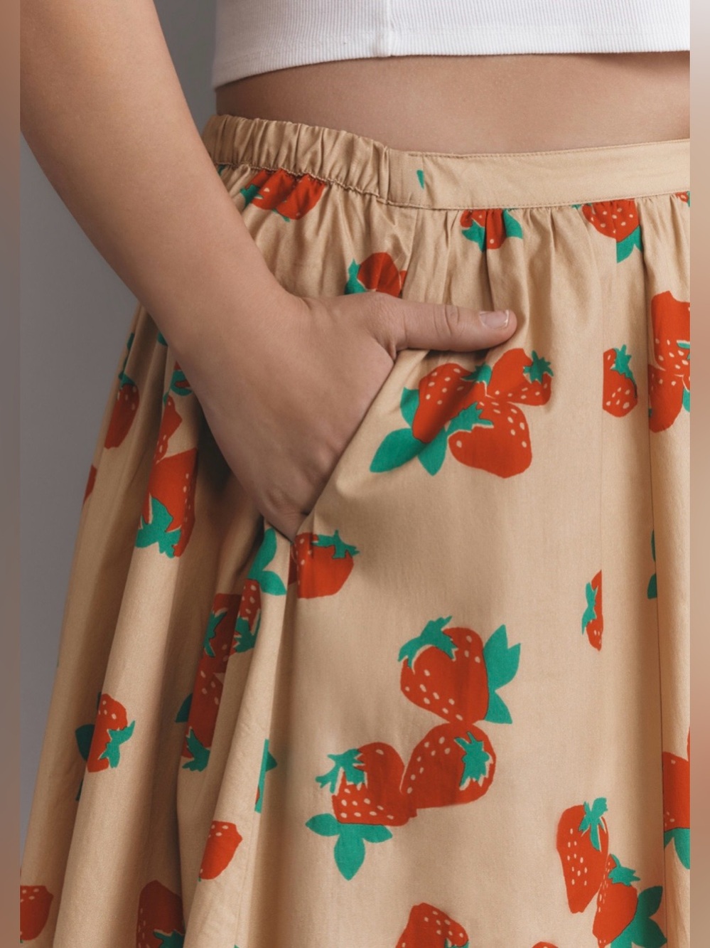 NWOT! The Jacie Poplin Printed Maxi
Skirt by Maeve - Picture 5 of 9